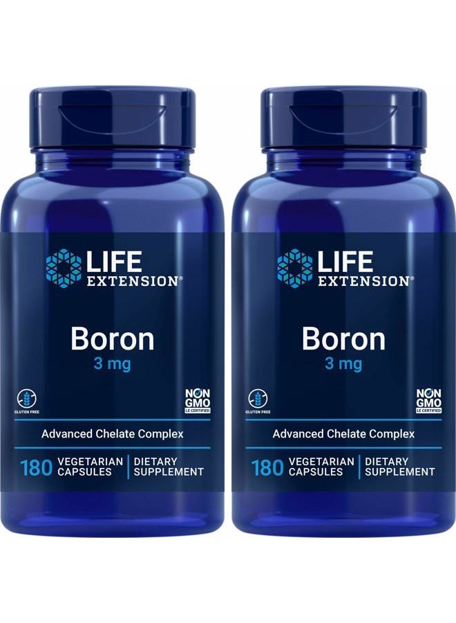 Life Extension بورون 3 ملغ 180 كبسولة (عبوة من 2) - Image 1