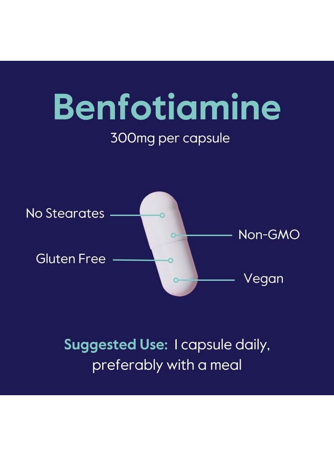 BESTVITE Benfotiamine 300mg (60 Vegetarian Capsules) No Stearates - No Silicon Dioxide - Vegan - Non GMO - Gluten Free - Image 5