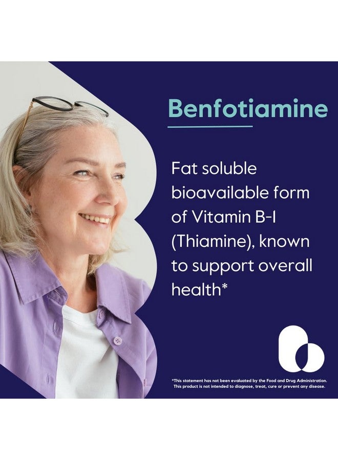 BESTVITE Benfotiamine 300mg (60 Vegetarian Capsules) No Stearates - No Silicon Dioxide - Vegan - Non GMO - Gluten Free - Image 2
