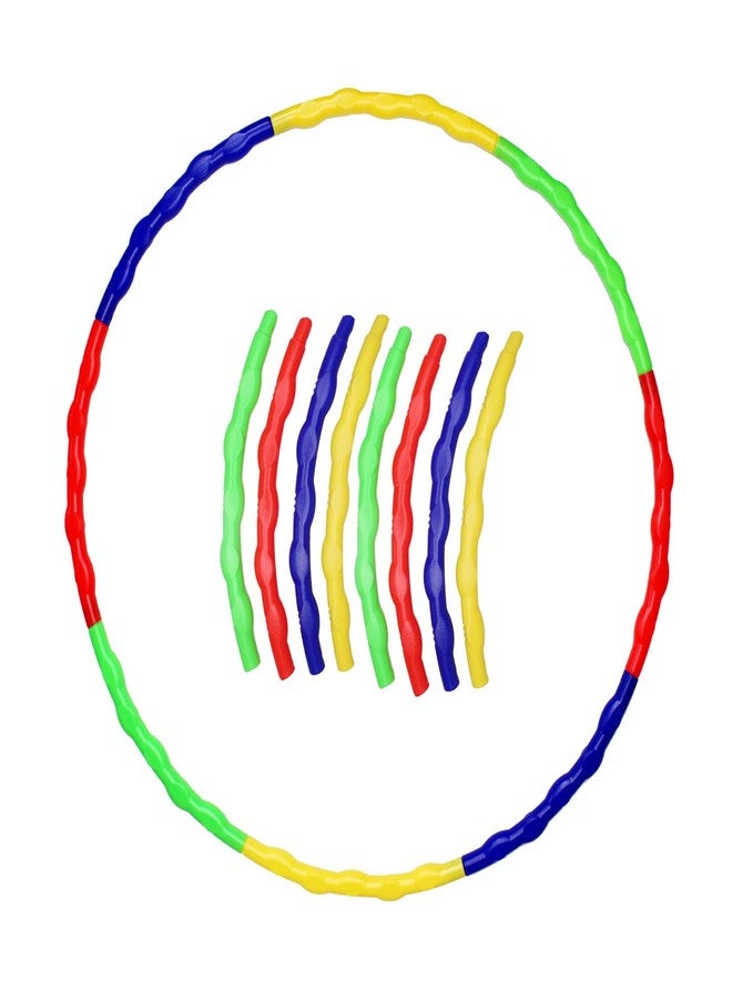Confidence Hula Hoop Ring for Kids, Size Adjustable with 8 Inter- Lockable Pieces Easy to Assemble Exercise Ring for Kids and Adults Multicolor - Image 1