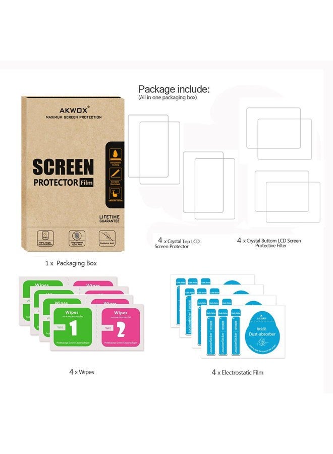 AKWOX (4-Pack) Screen Protector for Nintendo 3DS XL, HD Clear Crystal PET Screen Protective Filter for Nintendo 3DS XL with Anti-Bubble and Anti-Fingerprint - Image 4