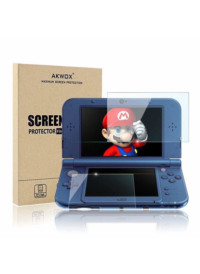 AKWOX (4-Pack) Screen Protector for Nintendo 3DS XL, HD Clear Crystal PET Screen Protective Filter for Nintendo 3DS XL with Anti-Bubble and Anti-Fingerprint - Image 1