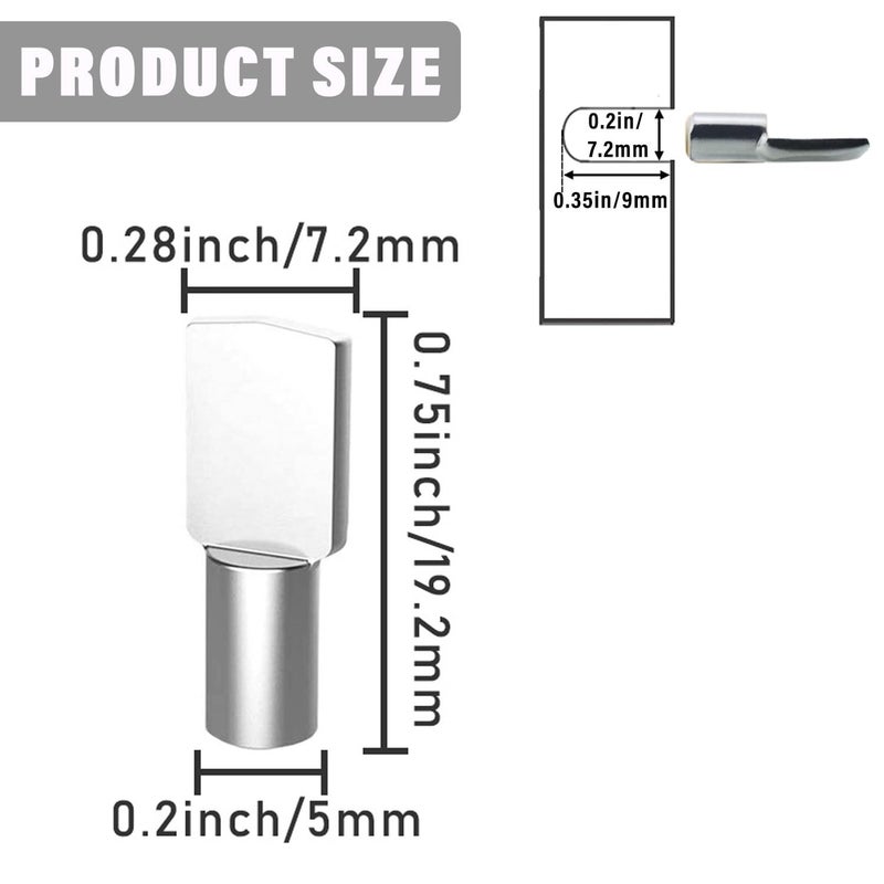 LonlyEagle 60 Pieces 5mm Shelf Pegs , Spoon Shaped Shelf Pins for Shelves, Kitchen Cabinet Shelf, Bookshelf, Closet and Furniture, Nickel Plated Shelf Holders Support Pegs - Image 2