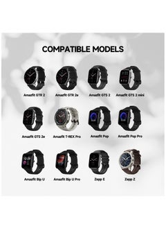 KASTWAVE Compatible with amazfit gts 2 Mini USB Portable Charger GTR 2 2e t-rex pro Fitness bip u pro pop zeep e z Smart Watch accessoires(2-Pack)  - Image 2