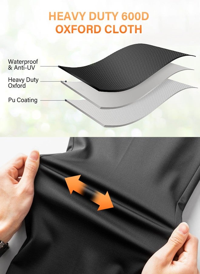 MALOROY Bike Cover for Transport 1 Bikes - Heavy Duty & Waterproo 900D Outdoor Bike Covers for 1 Bikes on Car Hitch Travel Storage, w/ Two Elastic straps and License Plate Window, Rain Sun UV Dust Wind Proof - Image 3