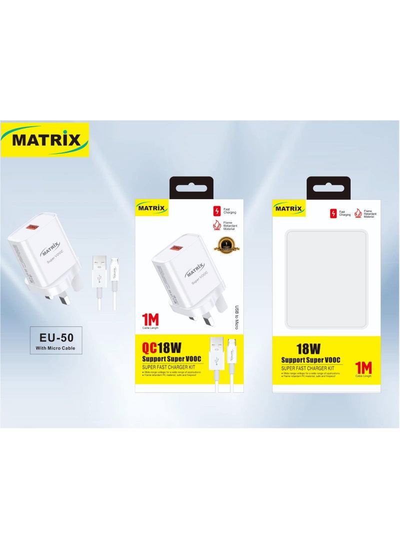 MATRIX EU50 Charger With Cable  - Image 1