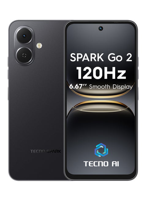 Spark Go 2 Dual SIM Ink Black 4GB RAM 128GB  4G - Middle East Version