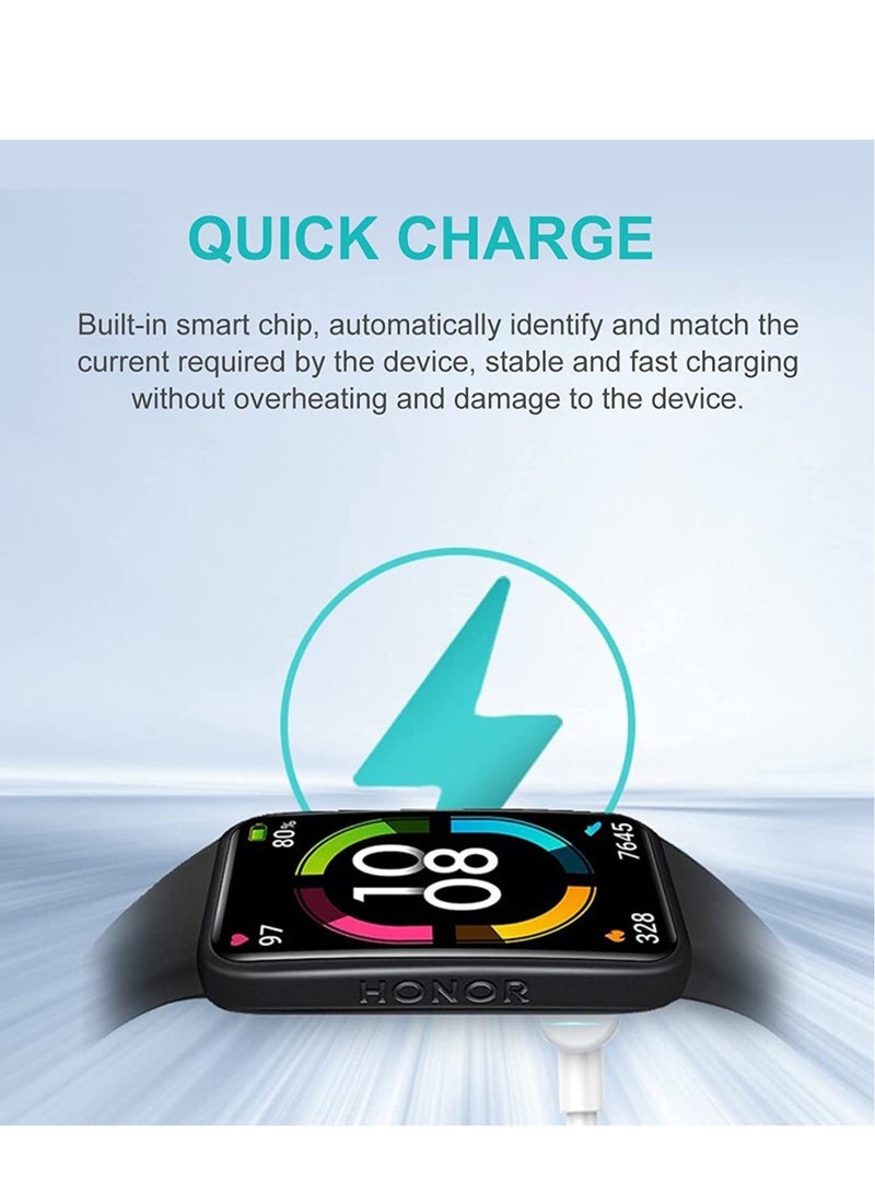 ELTRAZONE Charger Compatible with Huawei Watch Fit, USB Charging Cable Cord Base Dock Charger Adapter Stand For Huawei Band 6/7/8 smartwatch (Black) - Image 3