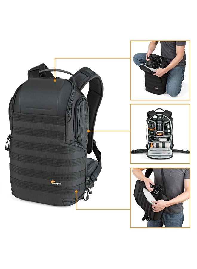 Lowepro ProTactic 350 AW II Modular Backpack with All Weather Cover, Camera Bag for Professional Use, Insert for Laptop Up to 13 Inch, Backpack for Professional Cameras and Drones, LP37176-GRL, Black - Image 3