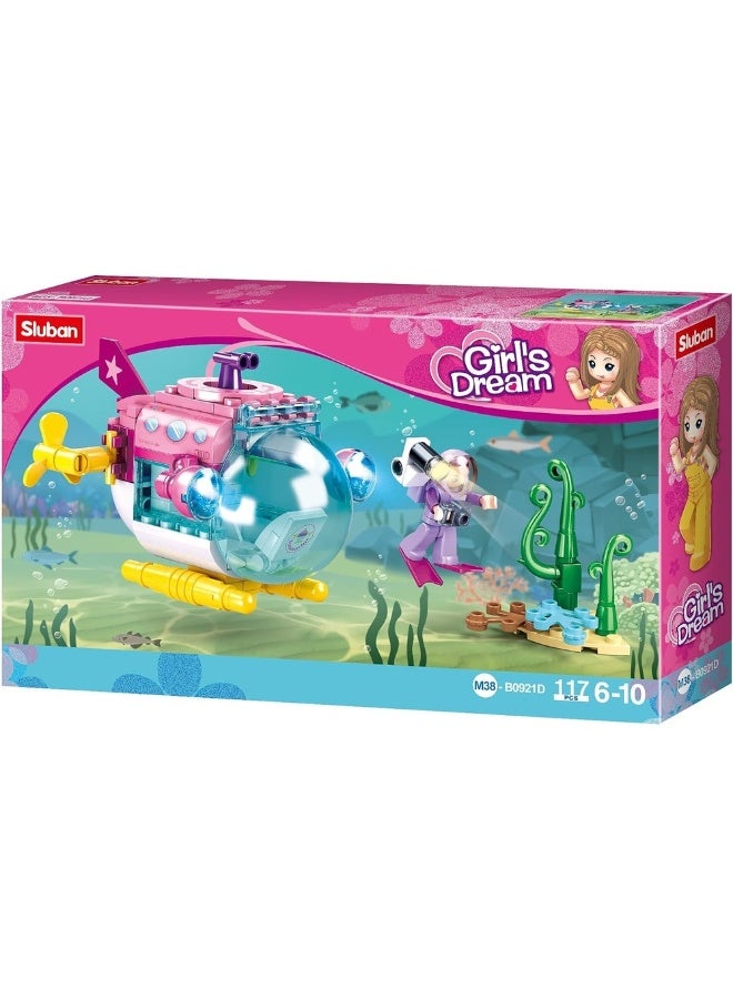 Sluban Sluban - Girls Dream Submarine 117 Pieces - M38-B0921D  - Image 1