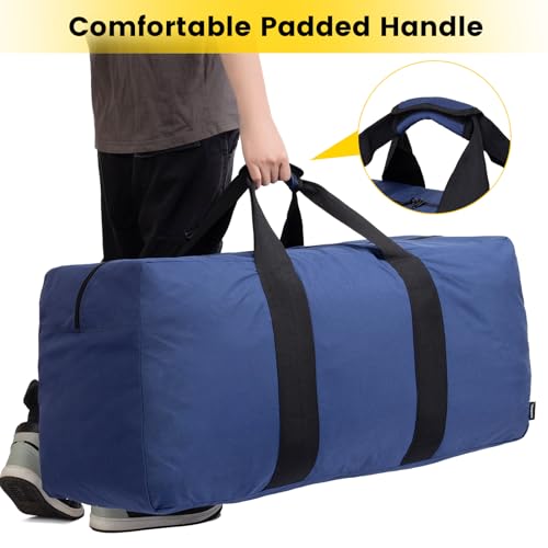 Vorspack Extra Large Duffle Bag for Travel - 200L Duffel Bag for Men Gear Bag for Storage Foldable Weekender Bag for Overnight Camping - Blue - Image 5