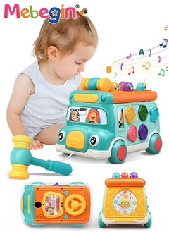 MEBEGIN Pounding Toys for Toddlers Educational Toy Pull Along Bus Gopher Toy for Boys Girls Birthday Gift  - Image 1