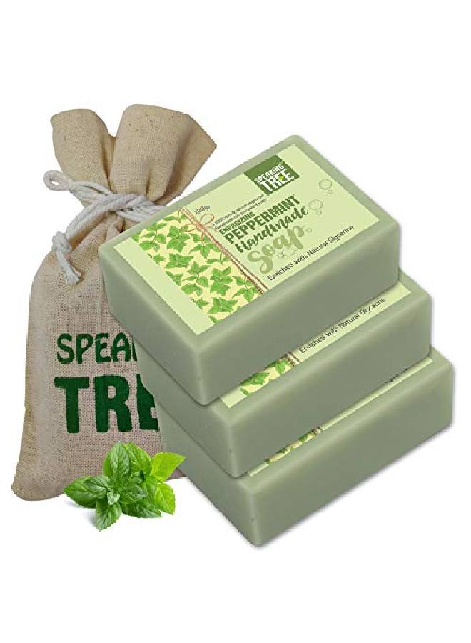 Speaking Tree Peppermint Handmade Soap Enriched With Natural Glycerin (Pack Of 3) - Image 2