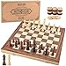 AMEROUS 15 Wooden Chess  Checkers Set 2 in 1 Board Games 2 Extra Queens 24 Cherkers Pieces  Gift Box Packed  Chessmen Storage Slots Beginner Chess Set for Kids and Adults - Image 4