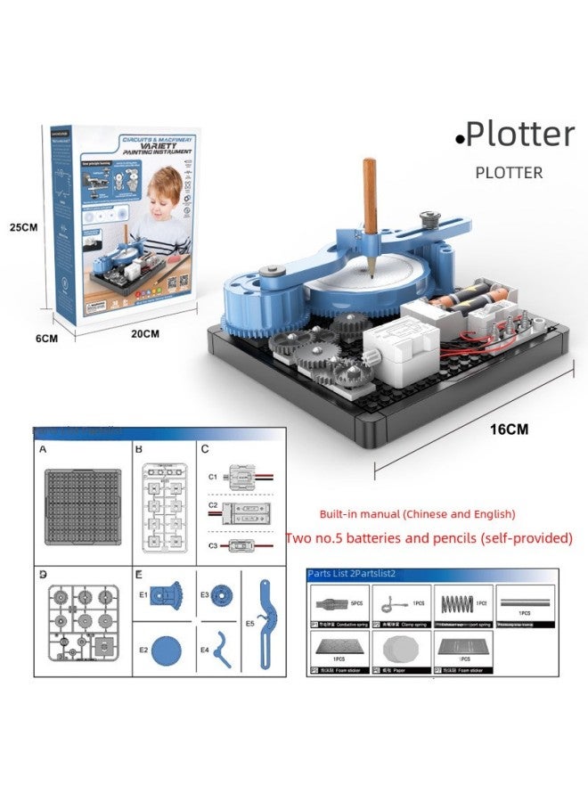 Steam Science Experiment Suit Electronic Building Blocks Educational Toys Primary School Students' Science And Education Technology Small Production Diy Assembled-Color:# Circuit Machinery-Bow Rotary Target - Image 5