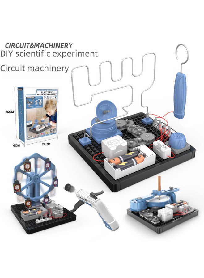 Steam Science Experiment Suit Electronic Building Blocks Educational Toys Primary School Students' Science And Education Technology Small Production Diy Assembled-Color:# Circuit Machinery-Bow Rotary Target - Image 2