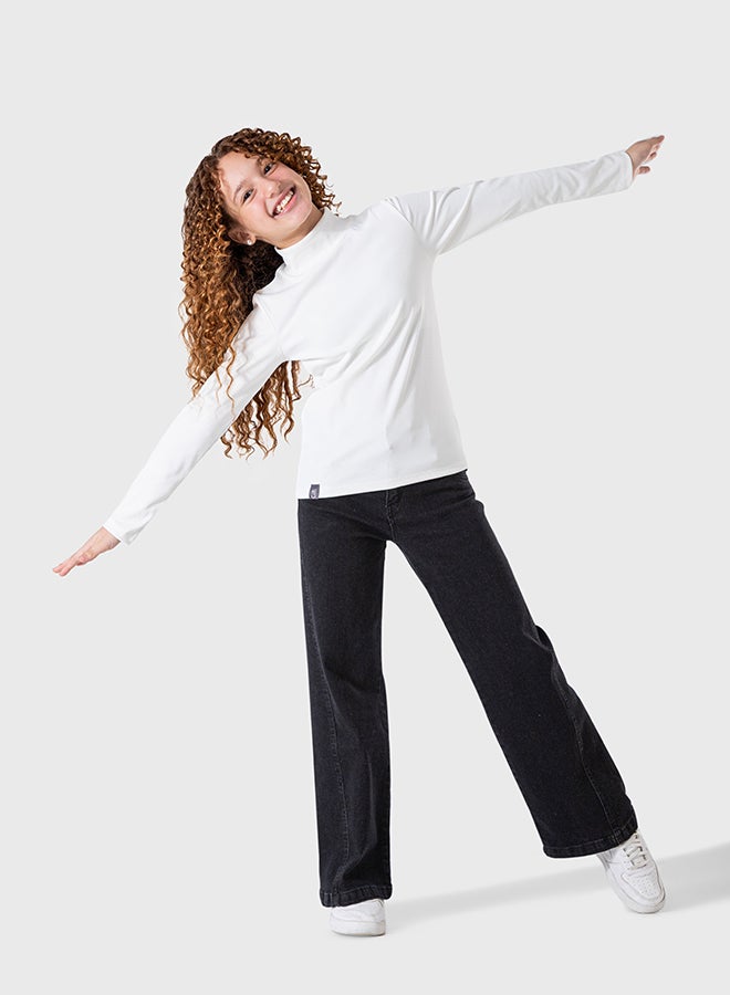 اون كيدز بلوفر تريكو بناتي أطفال صغار برقبة عالية - Image 3