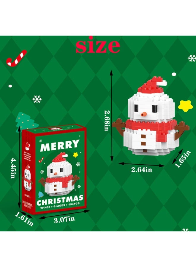 Christmas Red Snowman Building Blocks Set Compatible with Lego Advent Calendar 2025 Stacking New Toys Holiday Present Box New Year Xmas Gifts for Kids for Boys & Girls and Adults - Image 3