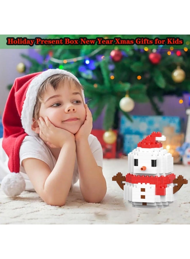 Christmas Red Snowman Building Blocks Set Compatible with Lego Advent Calendar 2025 Stacking New Toys Holiday Present Box New Year Xmas Gifts for Kids for Boys & Girls and Adults - Image 2