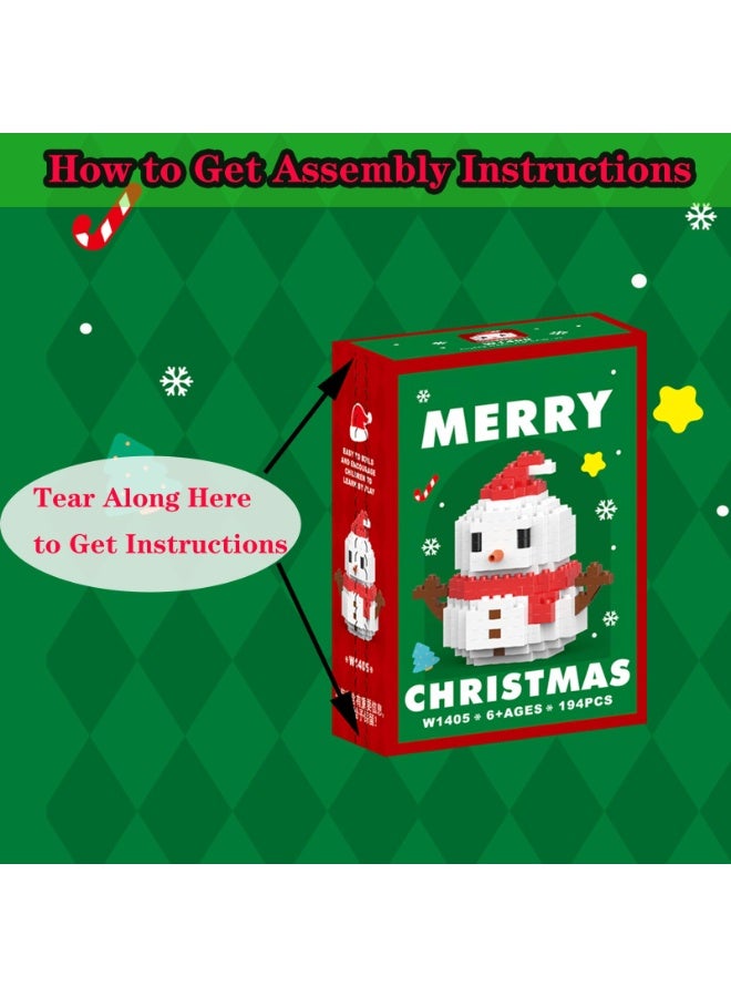 Christmas Red Snowman Building Blocks Set Compatible with Lego Advent Calendar 2025 Stacking New Toys Holiday Present Box New Year Xmas Gifts for Kids for Boys & Girls and Adults - Image 5