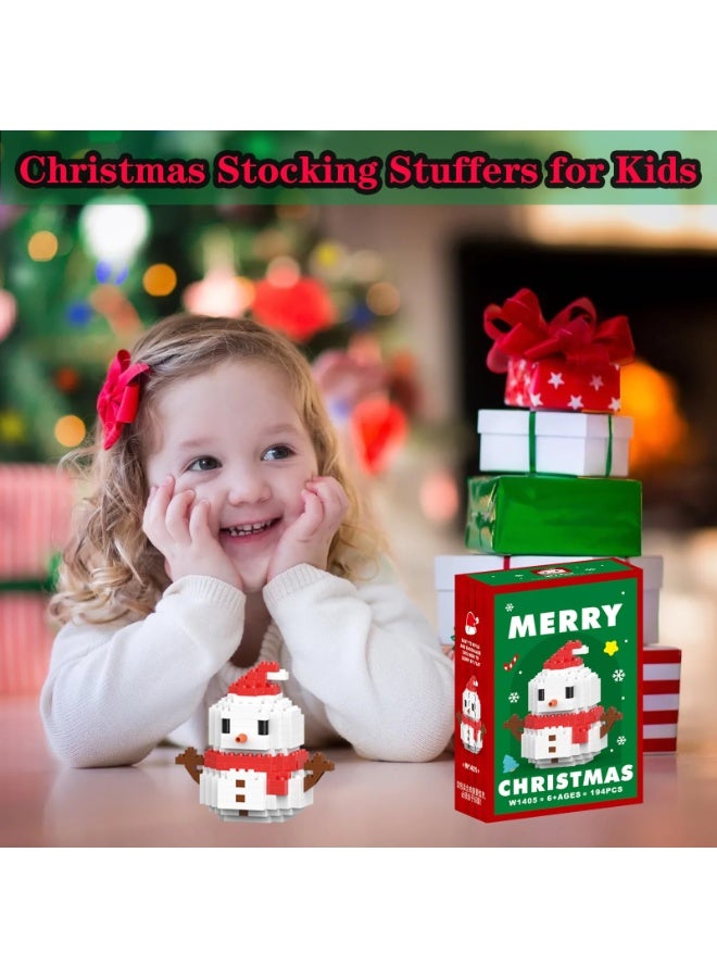 Christmas Red Snowman Building Blocks Set Compatible with Lego Advent Calendar 2025 Stacking New Toys Holiday Present Box New Year Xmas Gifts for Kids for Boys & Girls and Adults - Image 4
