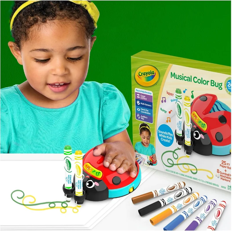 Crayola Crayola Musical Doodle Bug, Toddler Sensory Toy, Ladybug Toy for Kids, Arts & Crafts, Holiday Gifts for Toddlers, Ages 2+