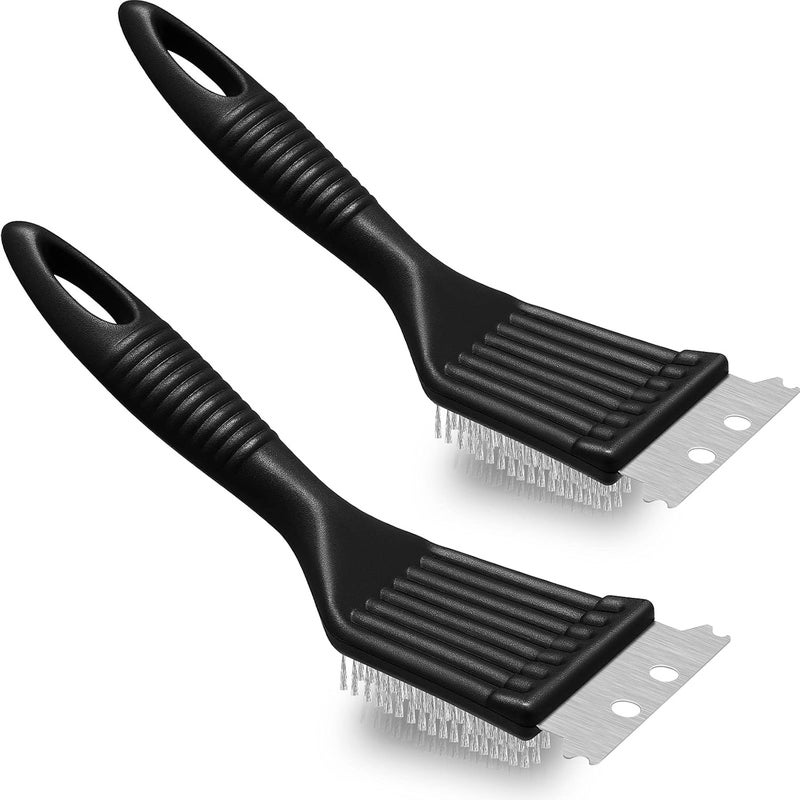 Premium 2-in-1 Stainless Steel Stove Cleaning Brush – Heavy-Duty Wire Brush for Stovetops, Ovens, Grills & Metal Surfaces – Removes Grease, Dirt & Tough Stains Effortlessly (Two pacKages) - Image 1