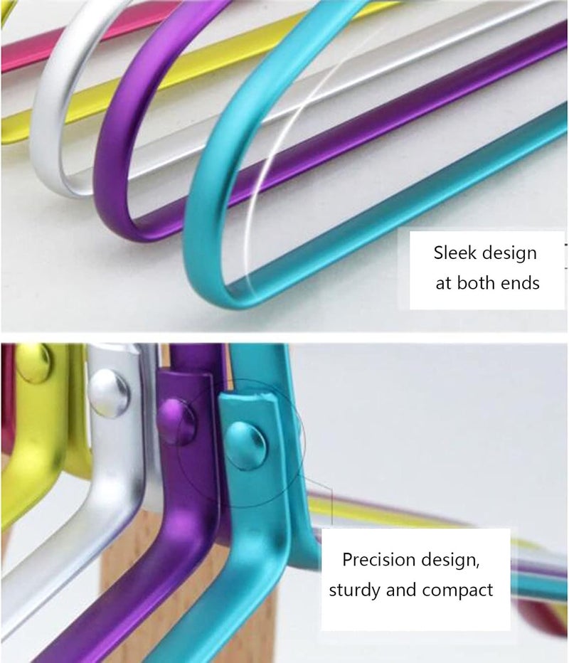 Clothing Hangers Coat Hangers Metal Hangers Space Saving Clothes Hangers Multifunctional Clothes Hangers,Convenient and Durable,for Home Clothing Store Tailor S,Blue-20 Pack - Image 2