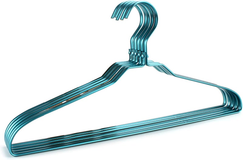 Clothing Hangers Coat Hangers Metal Hangers Space Saving Clothes Hangers Multifunctional Clothes Hangers,Convenient and Durable,for Home Clothing Store Tailor S,Blue-20 Pack - Image 1
