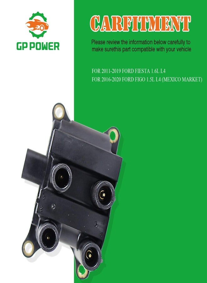 GP POWER Ignition Coil Pack Set of 1 Compatible With Ford Fiesta Figo 1.5 1.6 L4 Replacement For UF740 CM5G-12029-F - Image 4