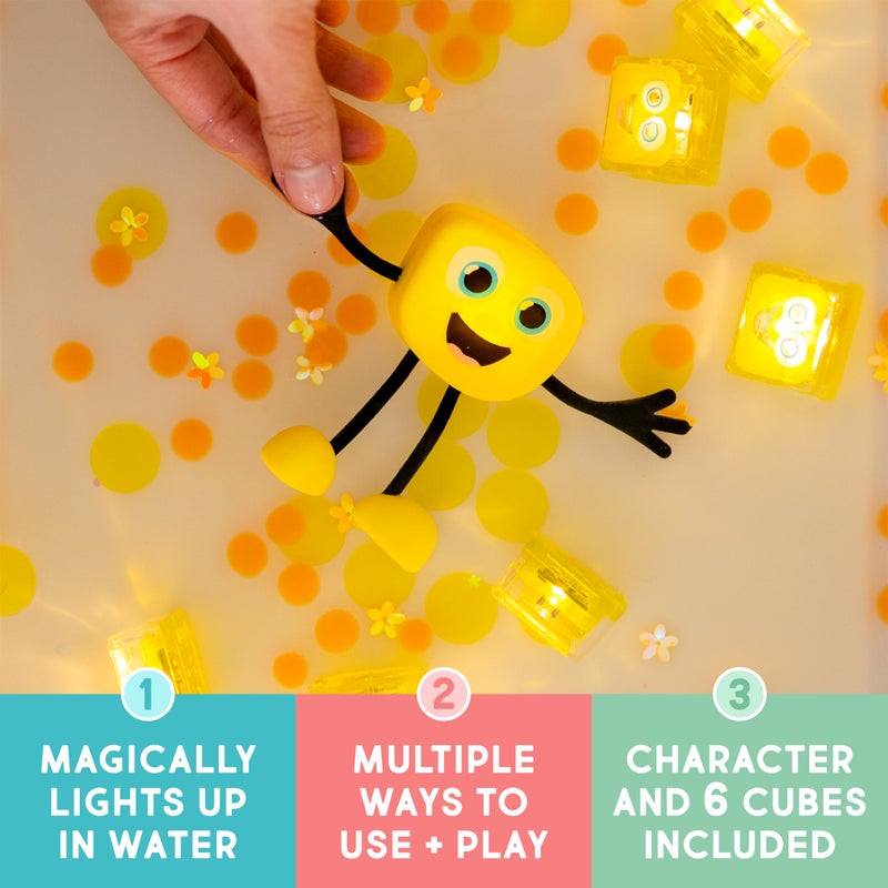 Glo Pals WaterActivated Bath Toy with 6 Reusable LightUp Cubes for Sensory Play Alex - Image 3