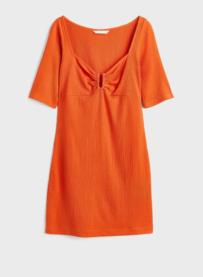 H&M Textured Mini Dress