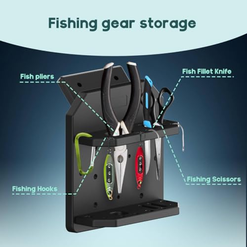 EDSRDPLT 45 Degree Boat Track System Tool Holder, Marine Tackle Rack Bait Lure Knife & Plier Rig Holder - Compatible for Versatrack/Lund Sport Track. - Image 5