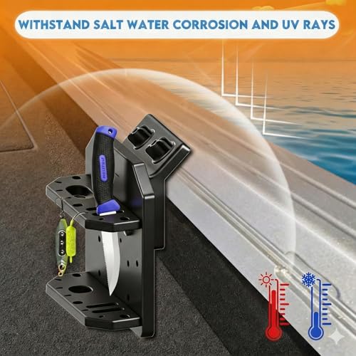 EDSRDPLT 45 Degree Boat Track System Tool Holder, Marine Tackle Rack Bait Lure Knife & Plier Rig Holder - Compatible for Versatrack/Lund Sport Track. - Image 4