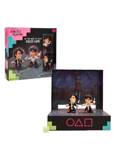 IMC Toys Squid Game Challenge Game - Netflix Series - Challenges to Play and Display - Includes Mini Set and Figures, Game for Adults Ages 17+