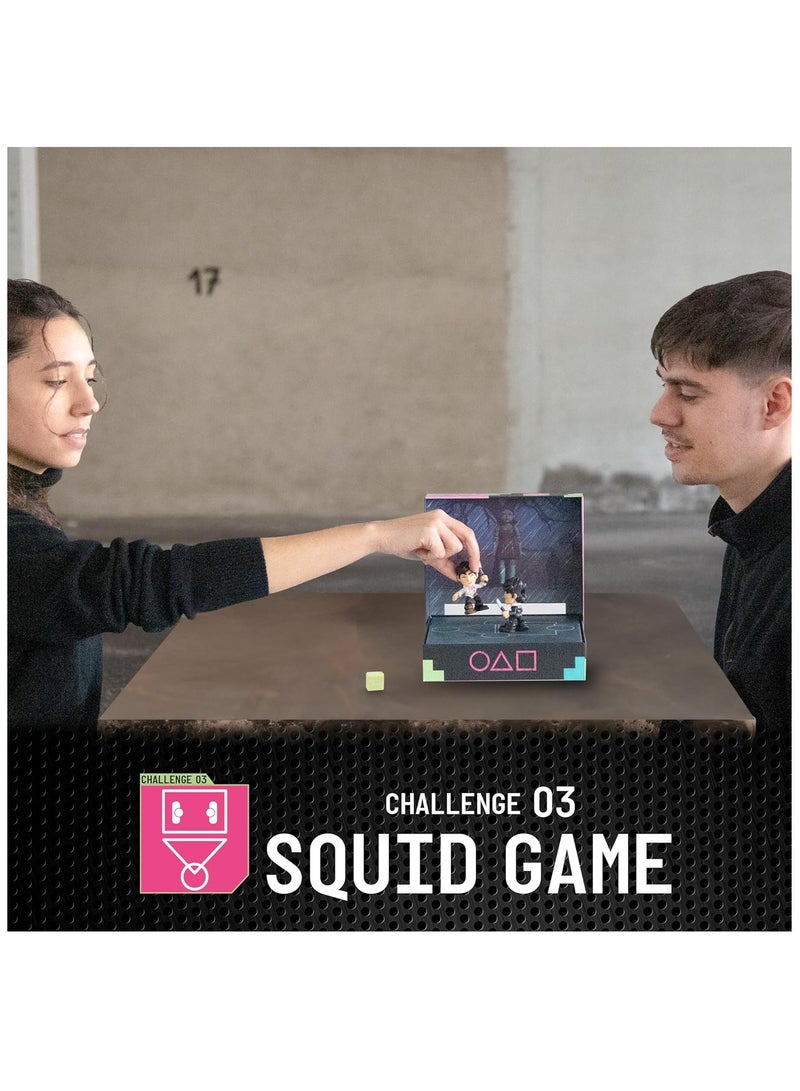 IMC Toys Squid Game Challenge Game - Netflix Series - Challenges to Play and Display - Includes Mini Set and Figures, Game for Adults Ages 17+
