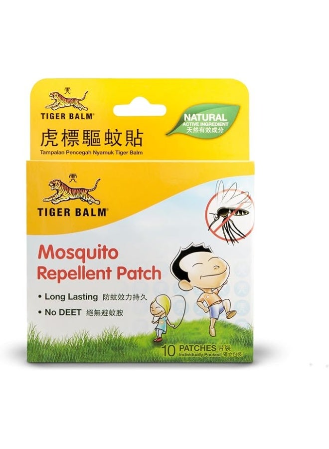 TIGER Balm Mosquito Repellent Patch | Long Lasting, Natural Mosquito Repellent Formulation | Chemical DEET Free | 10 Individually-Sealed Patches In a Box - Image 1