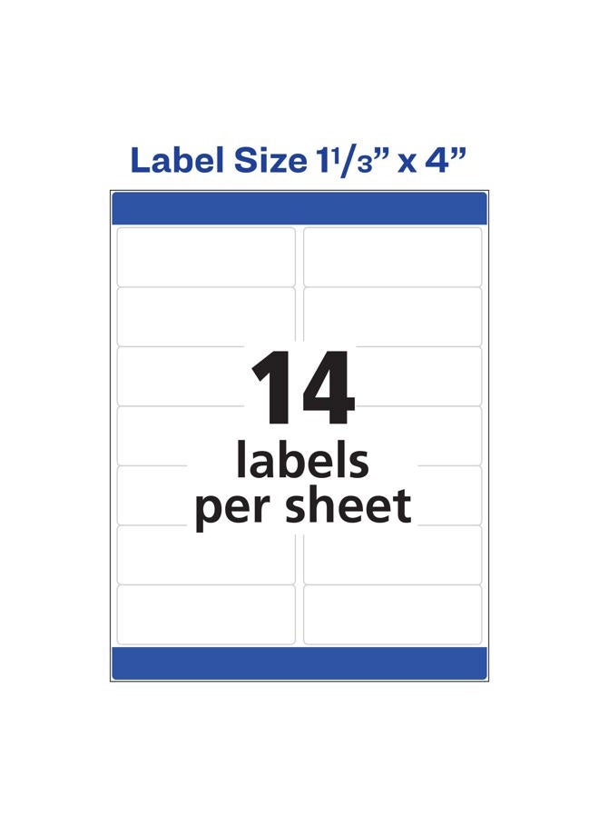 AVERY Avery Easy Peel Printable Address Labels with Sure Feed, 1-1/3" x 4", White, 350 Blank Mailing Labels (05262) - Image 4