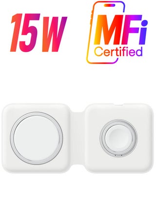 Foldable Magnetic Charging Dock Qi Wireless Magsafe Duo Charger 15W White - pzsku/Z8B4424D971A76EDD2DD7Z/45/_/1738266800/729b79ea-b948-4647-8d30-afc9b8f428d7