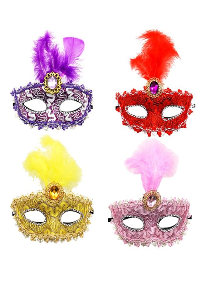 ZCM-HAPPY Set of 4 Fancy Masquerade Masks - Image 1