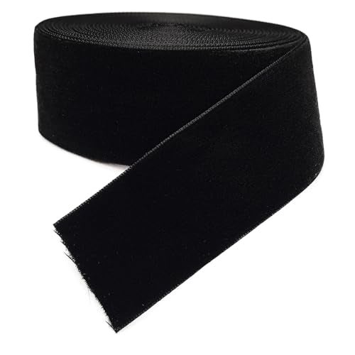 Chenkou Craft 5Yards Black 1 1/2" Velvet Ribbon Bulk (Black, 1 1/2"(40mm)) - Image 5