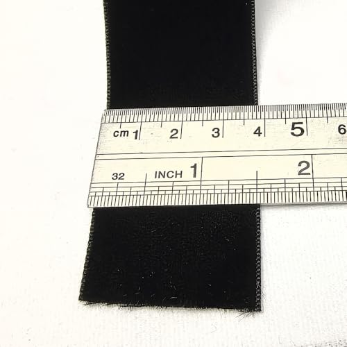 Chenkou Craft 5Yards Black 1 1/2" Velvet Ribbon Bulk (Black, 1 1/2"(40mm)) - Image 2