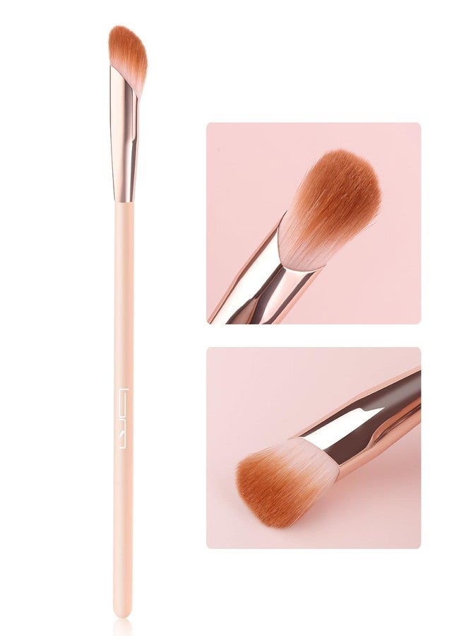 Brush Master D101 Precision Concealer Brush, Concealing Blending Setting Buffing, Under Eye Makeup Small Angled Precision Face Blending Brush, Pink - Image 1