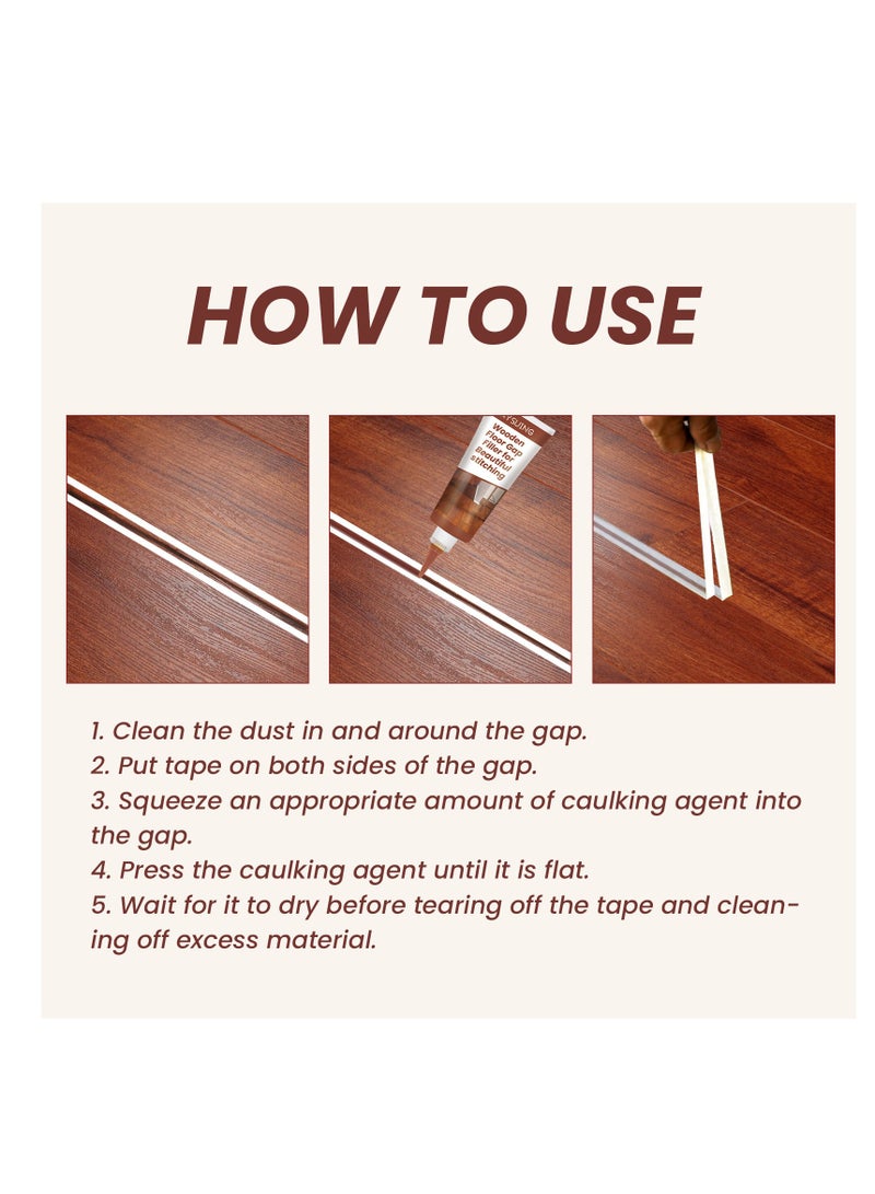 Jaysuing Begonia wood 100g Wooden Floor Beauty Seam Agent Wood Gap Filling Pothole Glue Waterproof And Mildew-Proof Furniture Damage Quick Repair Paste - Image 5