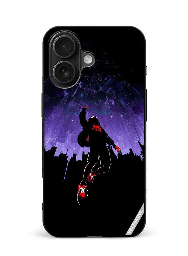 VR CREATIVE Protective Case Cover For Apple iPhone 16 Spider-Man In Space Design Multicolour