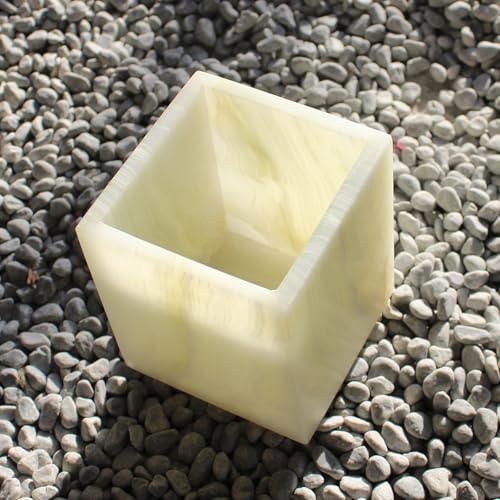 Natust Natural Light Green Onyx Toothbrush Holders for Bathroom, Marble Makeup Brush Holder Countertop Organizer - Image 2