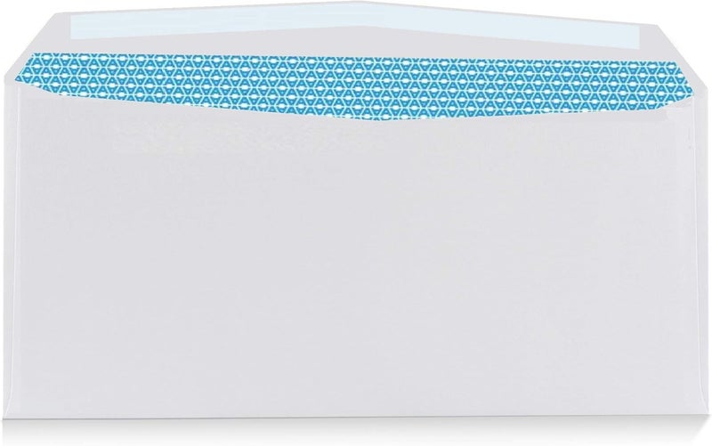 Aimoh 500#9 Security White Envelopes, GUMMED Closure, Premium Security Tint Pattern - No Window, EnveGuard, Size 3-7/8 x 8-7/8 Inches - White - 24 LB - 500 Count (30128) - Image 3