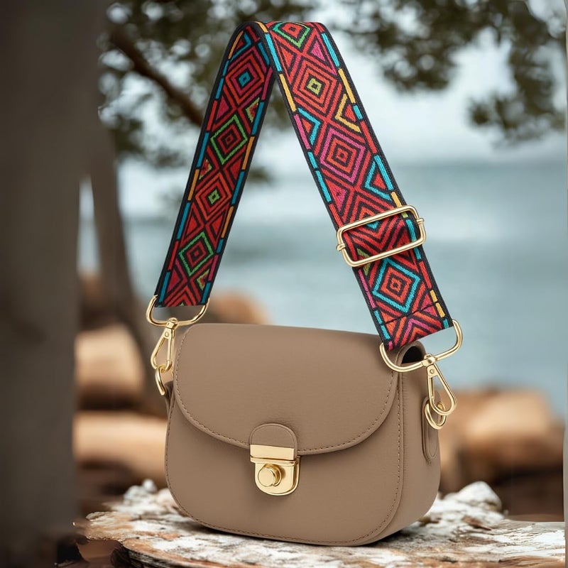TYPIFY ® Printed Adjustable Shoulder Sling Bag Strap, Wide Crossbody Bags Replacement Broad Straps with Golden Metal Hooks, Fashion Handbag Accessories, Strap Sling Bags - Image 4