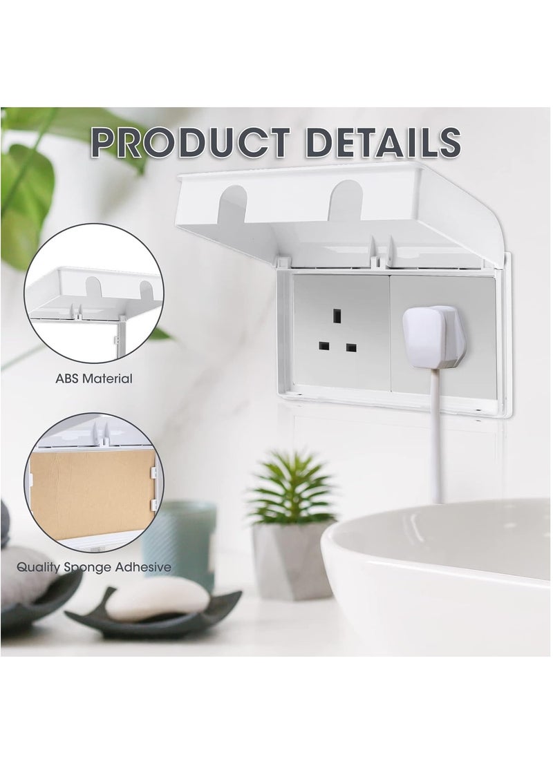 Gonice Socket Cover Box, Childproof Electrical Outlet Protector, Waterproof Plug & Light Switch Guard, Baby Proofing Safety for Home Security, 86-Type Double-Position Socket Cover (White)  - Image 3