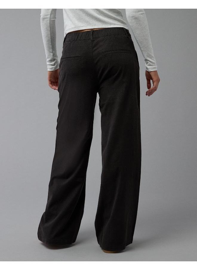 American Eagle AE Stretch Linen-Blend High-Waisted Wide-Leg Trouser  - Image 2